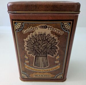 Vintage Golden Harvest Flour Tin Canister by Cheinco